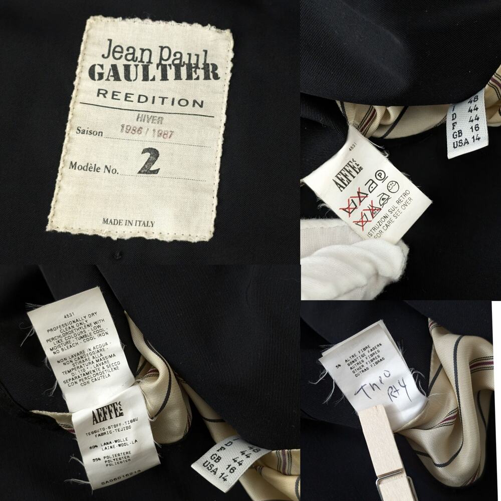 Jean Paul Gaultier Archival Wool Blend Trench Coat Winter 1986 1987 Reedition - Picture 14 of 16
